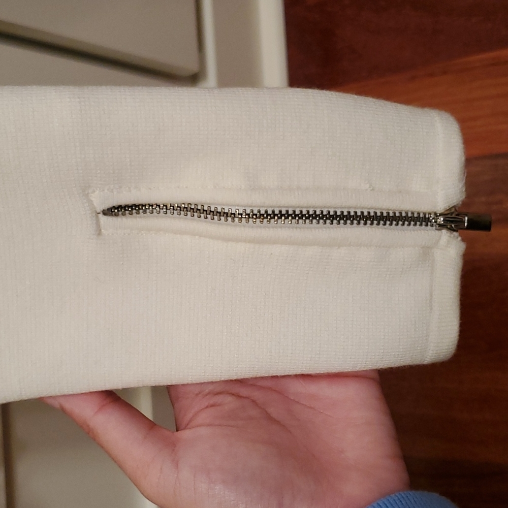 Cache S White Jacket With Silver Asymmetrical Zip… - image 5